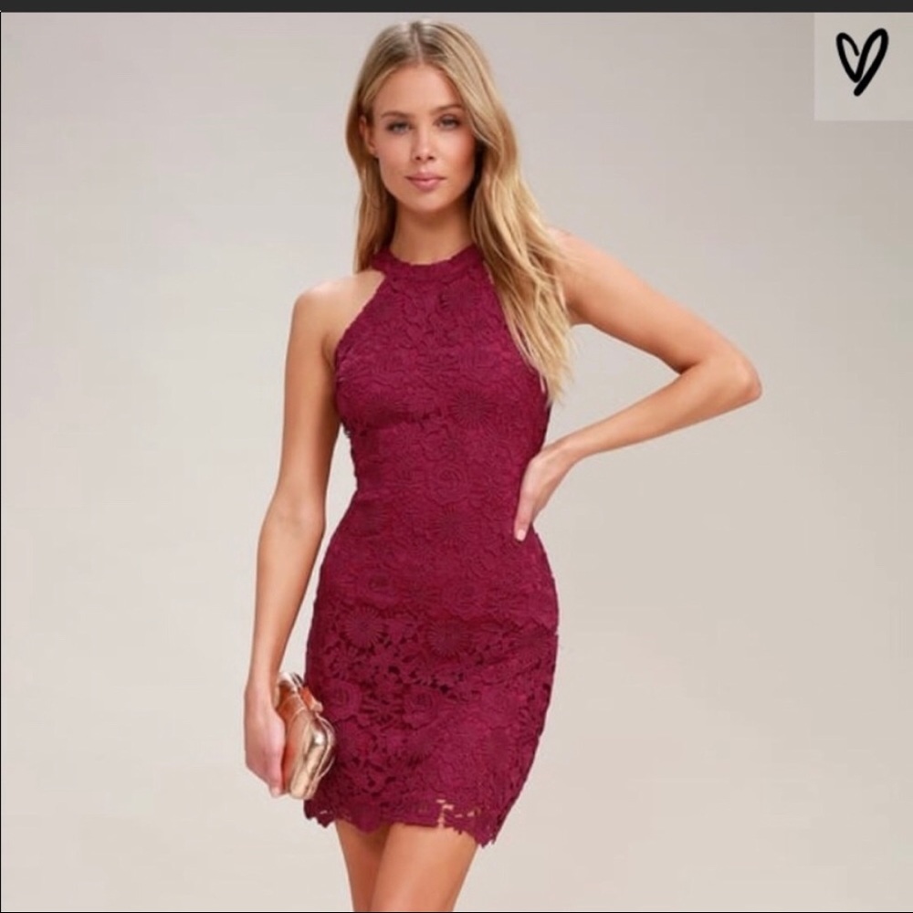 Lulu’s magenta love poem dress